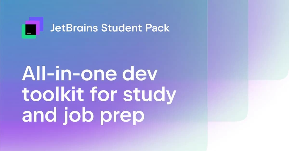 JetBrains 学生は無料のキャンペーン画像