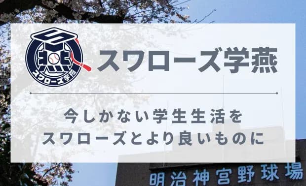 東京ヤクルトスワローズの学割のキャンペーン画像